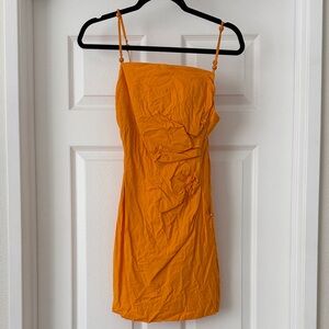 Zara Bright Orange Mini Dress